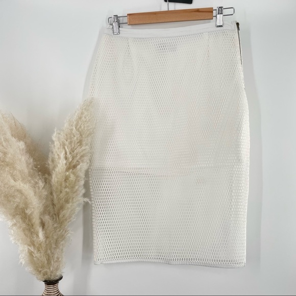 Astr Mesh pencil skirt white nwot size medium - Picture 2 of 10